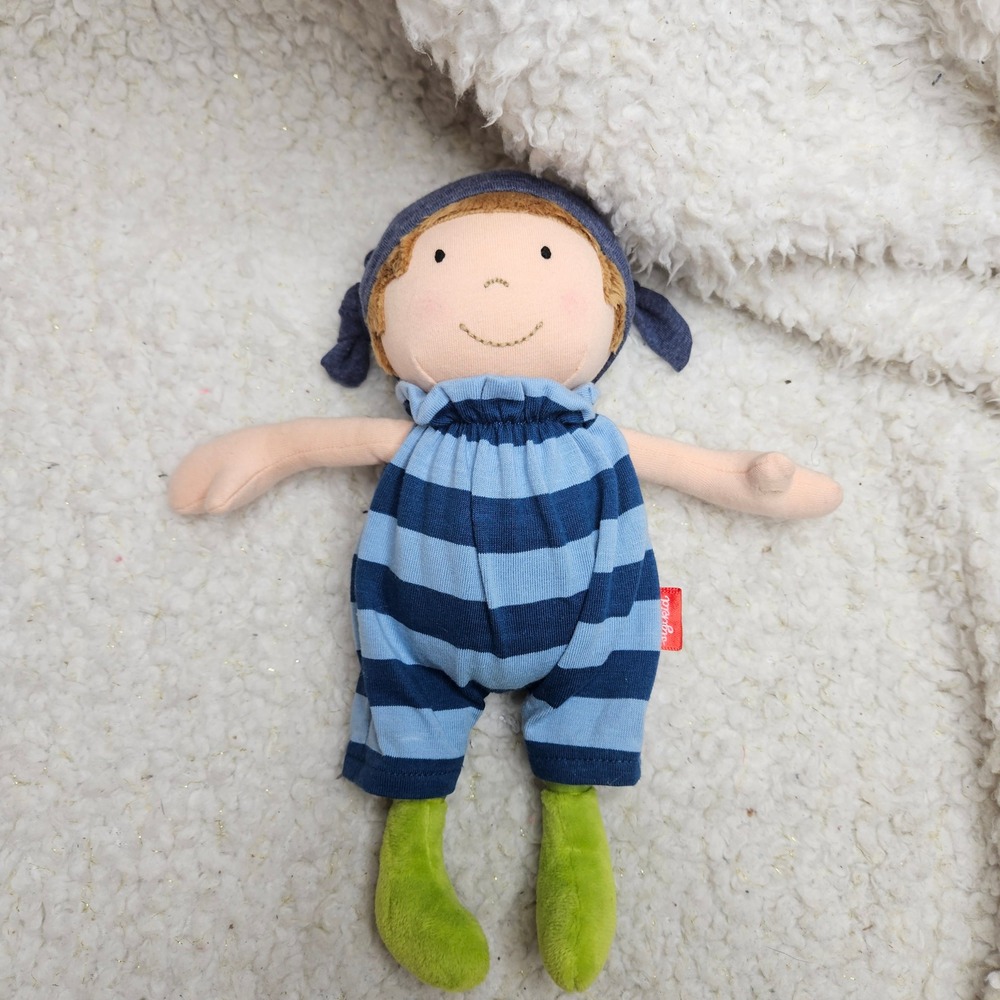Sigikid Plush Doll in Blue Outfit Boy Soft‎